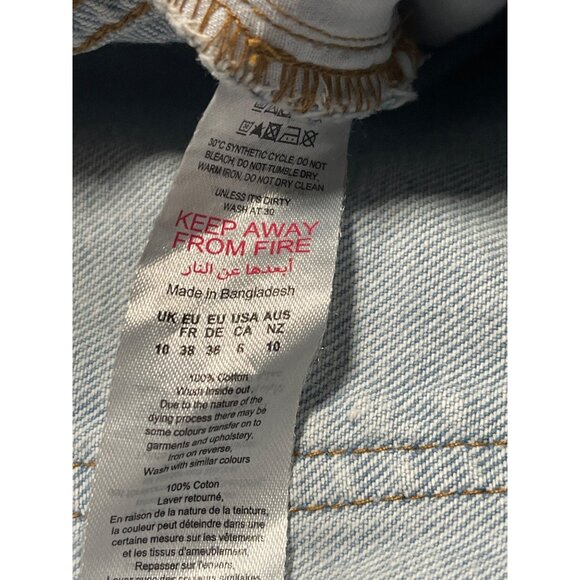 PrettyLittleThing Womens Light Blue High Rise Straight Leg Jeans US 6 UK10 - Picture 8 of 8